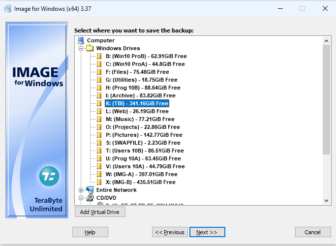 Image for Windows Destination